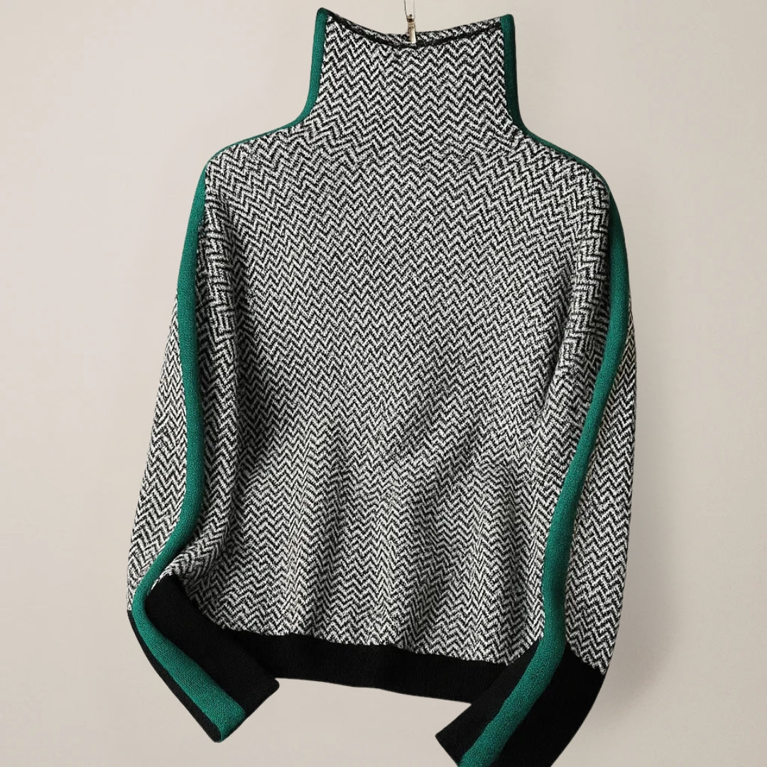 Katrin™ | Sweater Med Høj Krave