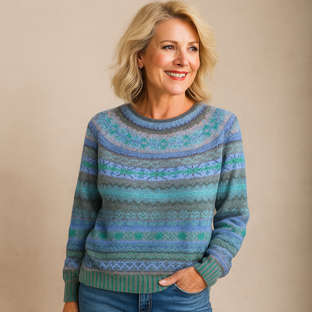 Villa™ | Elegant Vintage Sweater Blå