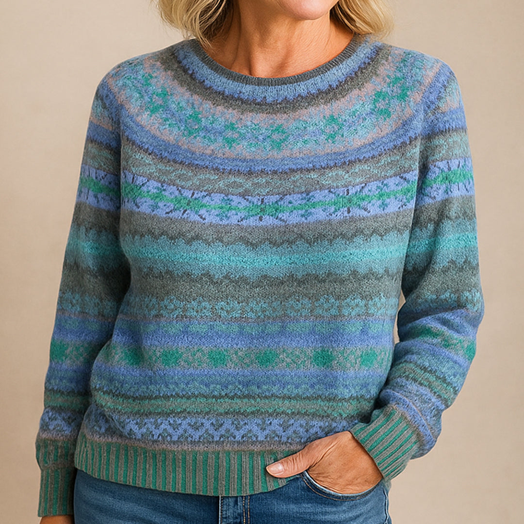 Villa™ | Elegant Vintage Sweater Blå