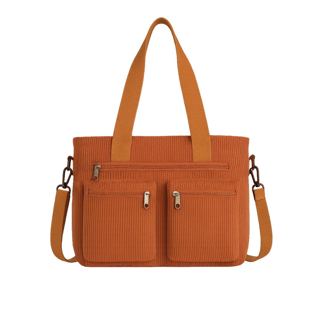 Astera™ | Skuldertaske Double Zip Brun