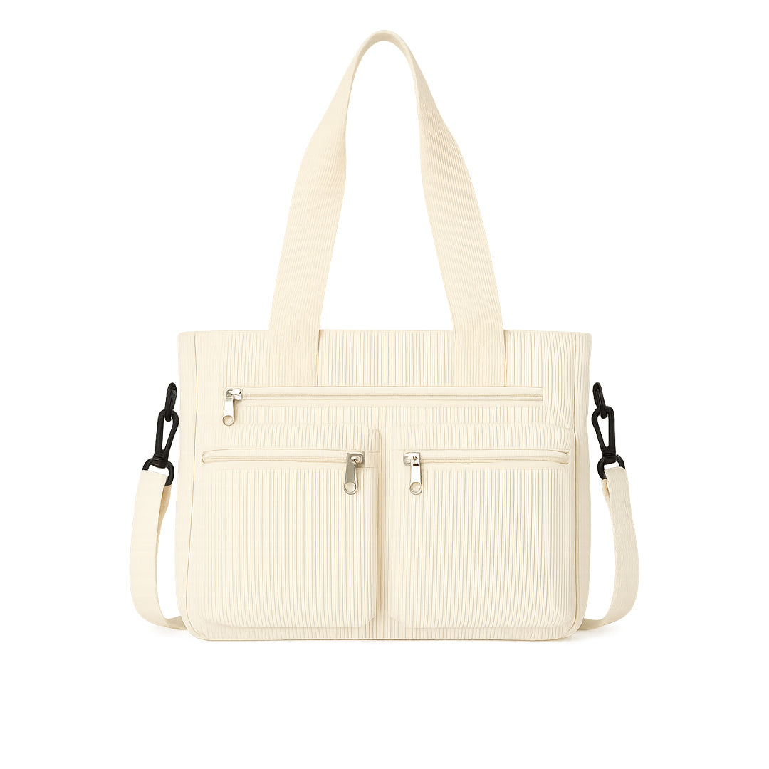 Astera™ | Skuldertaske Double Zip Hvid