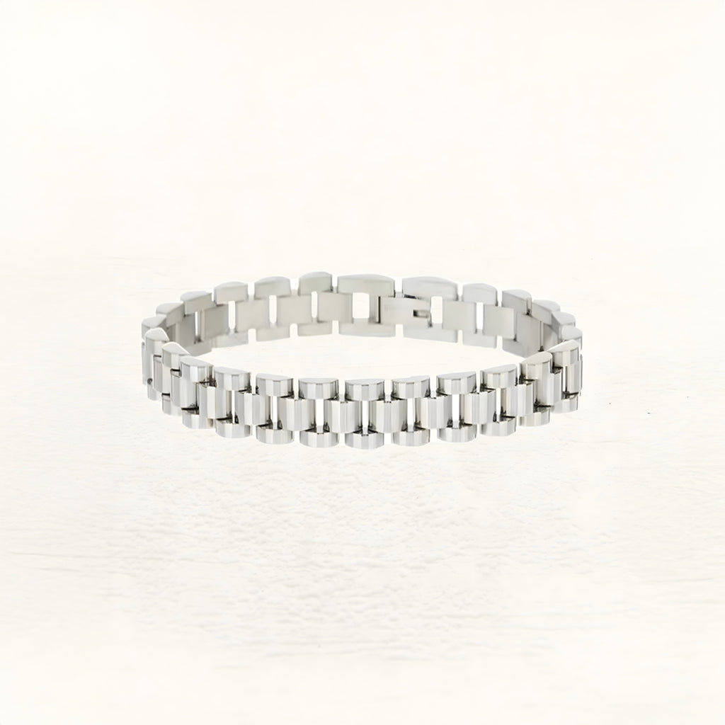 Marit Bred Armbånd I Sølv