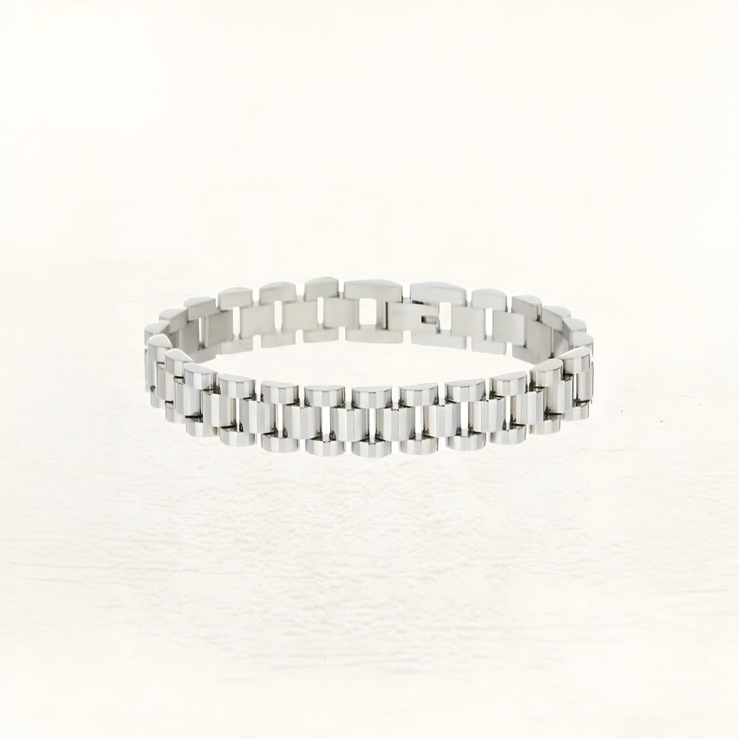 Marit Bred Armbånd I Sølv