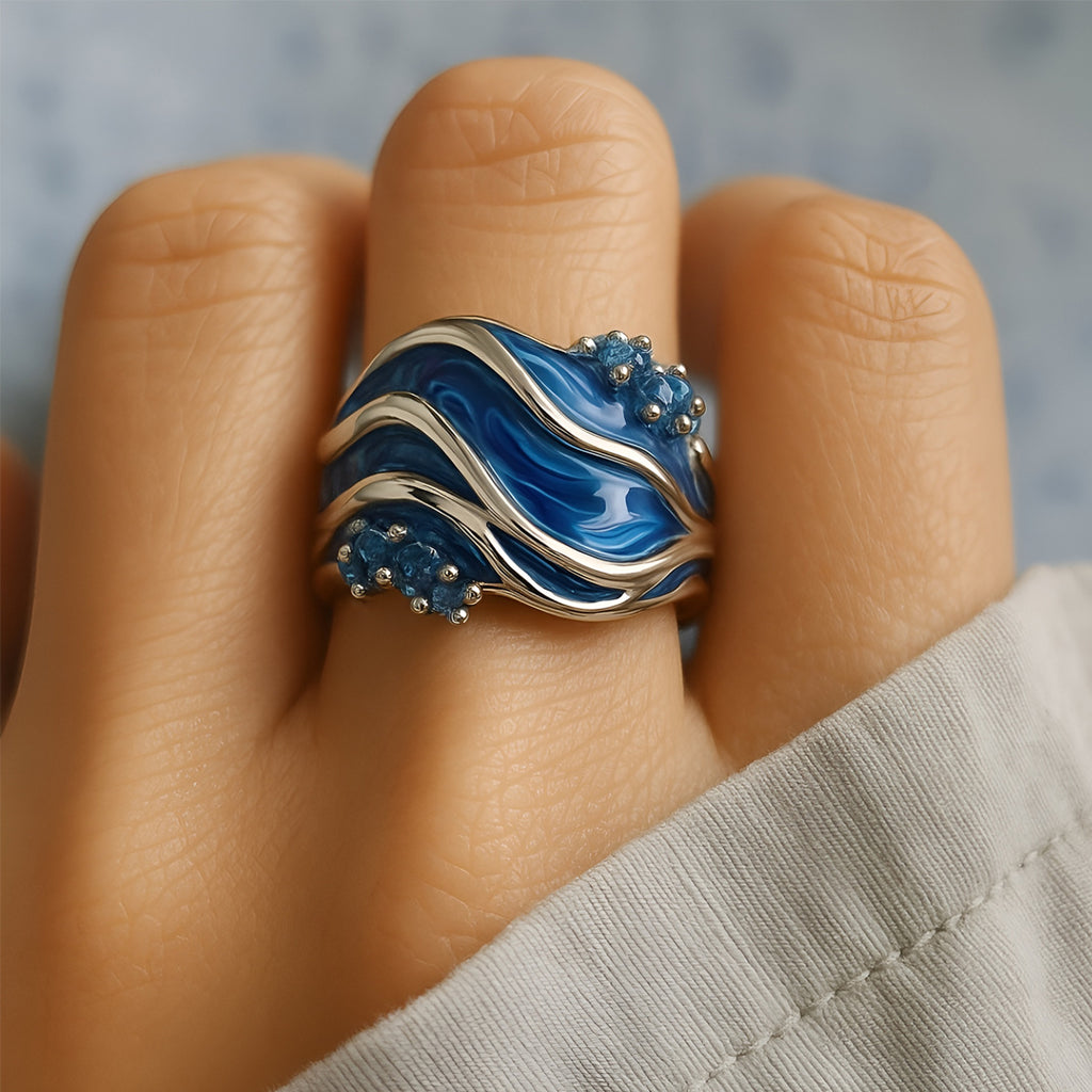 Estrid Vintage Guldring Med Bølgemønster