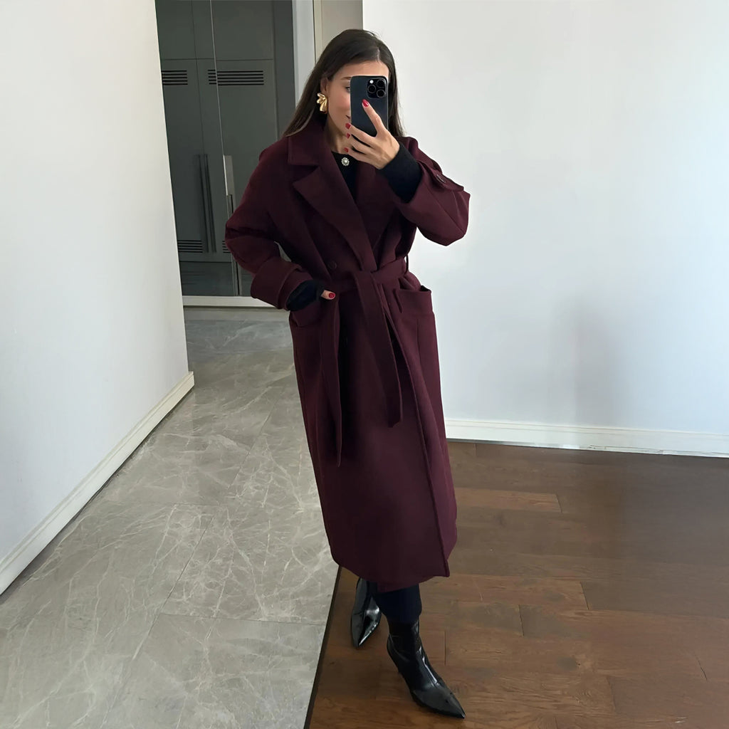 Olivia™ | Klassisk Bordeauxrød Jakke