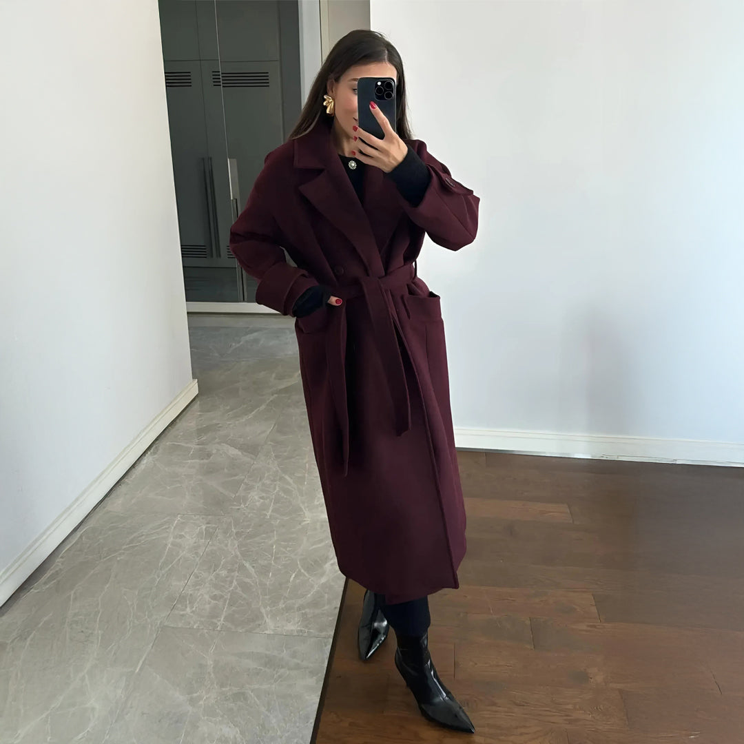 Olivia™ | Klassisk Bordeauxrød Jakke