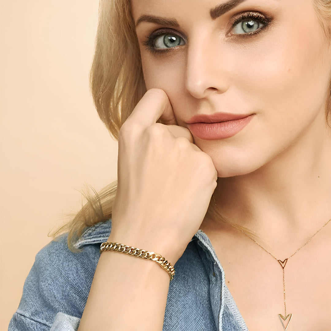 Estate Cubansk Armbånd Guld