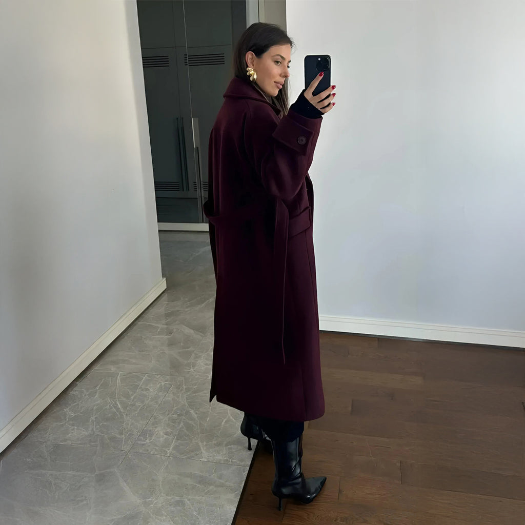 Olivia™ | Klassisk Bordeauxrød Jakke