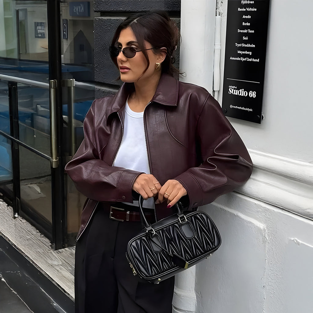 Liv™ | Burgundy Vintage Jakke