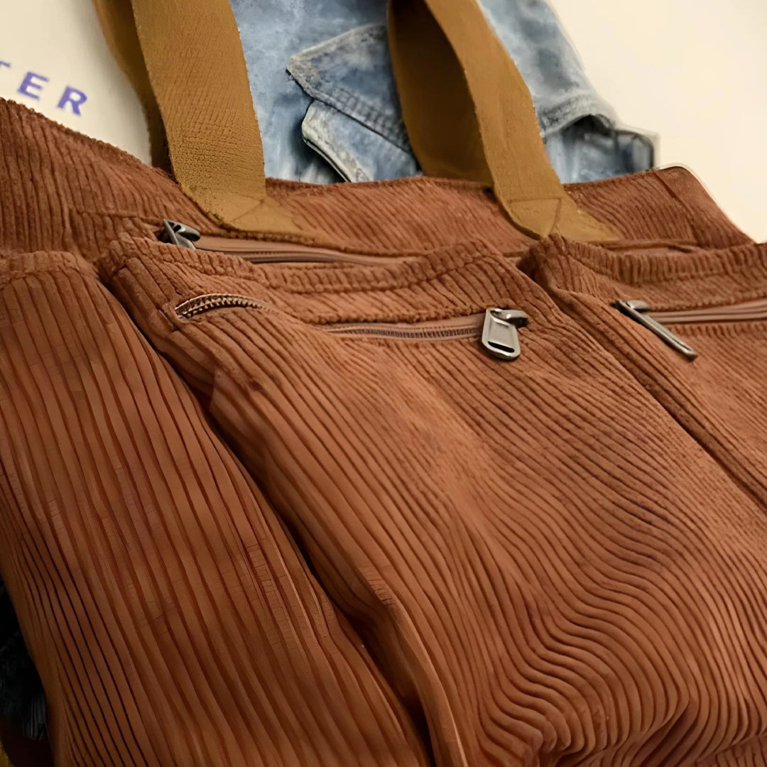 Astera™ | Skuldertaske Double Zip Brun