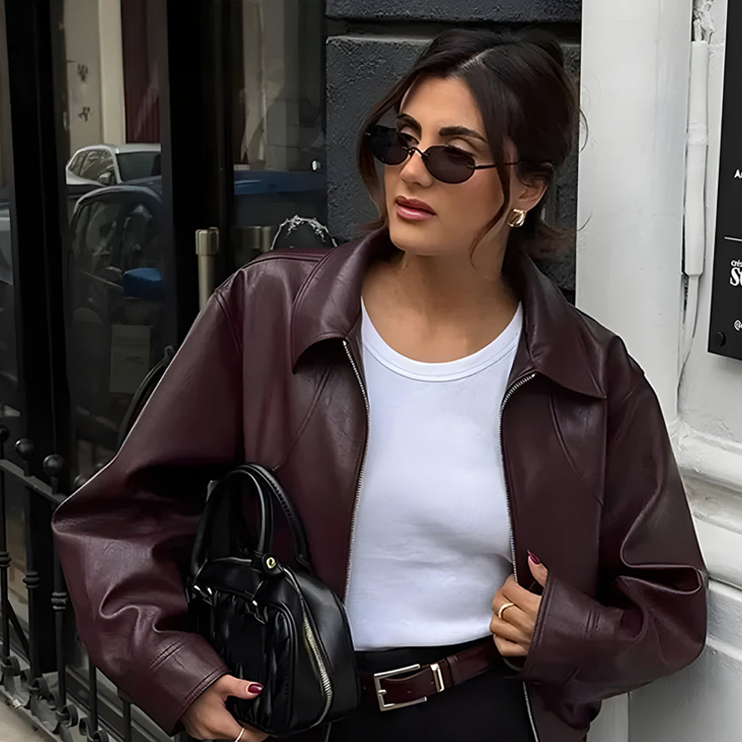 Liv™ | Burgundy Vintage Jakke