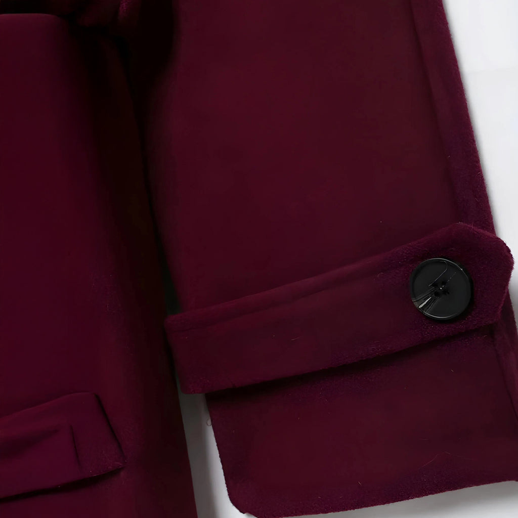Olivia™ | Klassisk Bordeauxrød Jakke