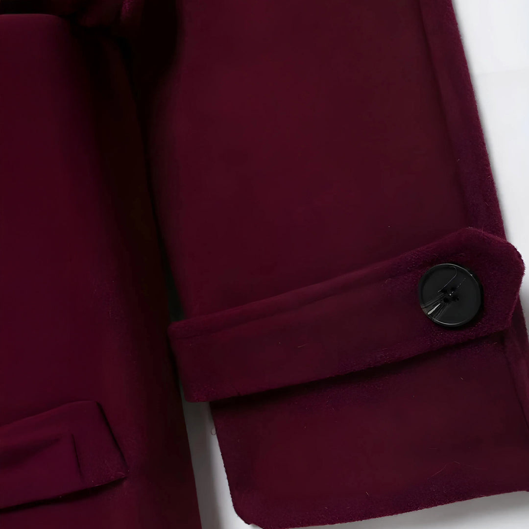 Olivia™ | Klassisk Bordeauxrød Jakke