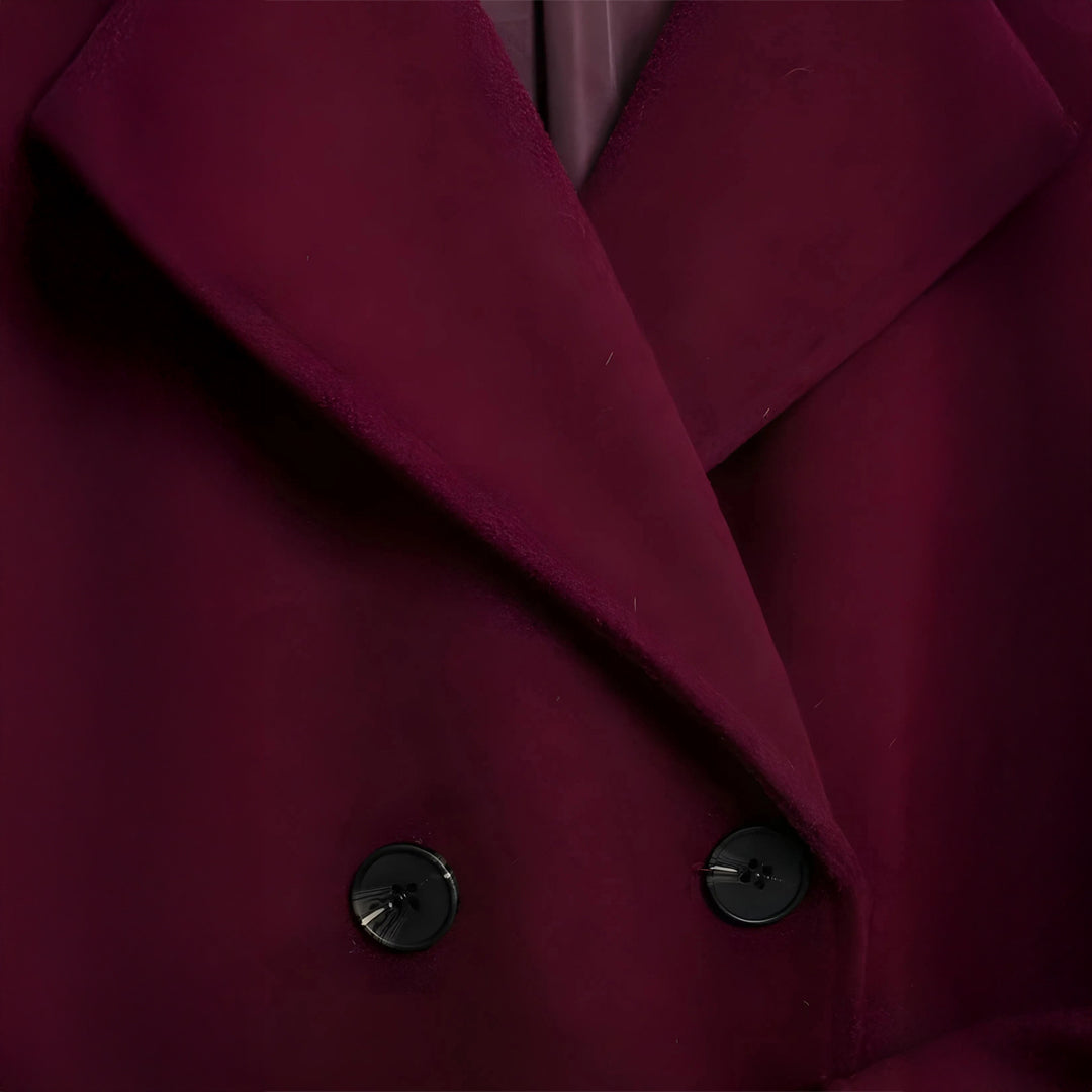 Olivia™ | Klassisk Bordeauxrød Jakke