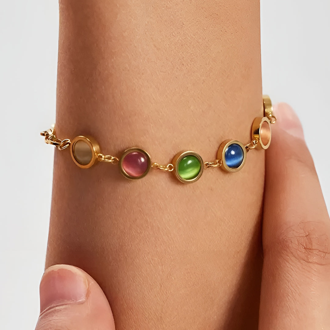 Maisie Armbånd Med Sten, Farvet