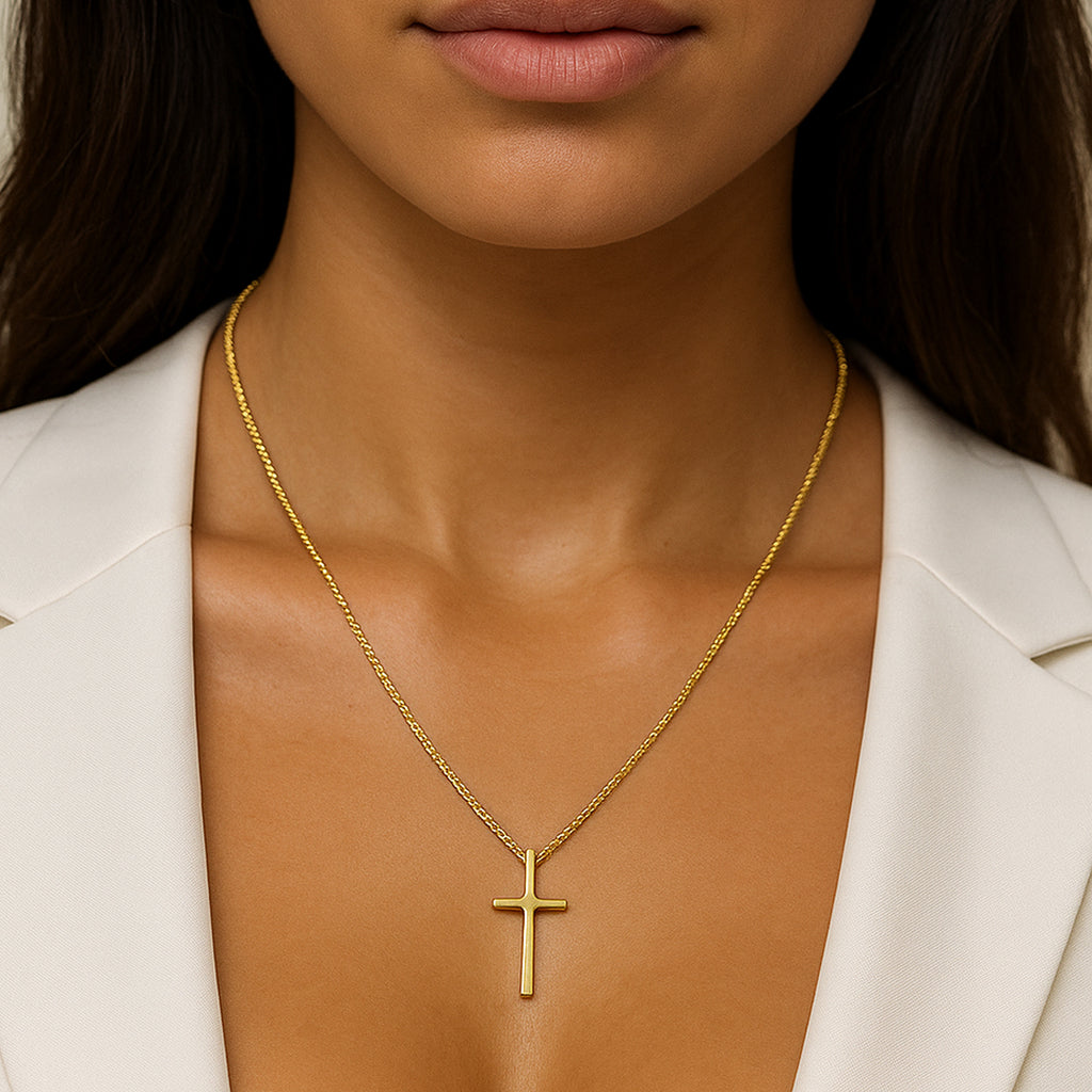 Guld Kors Halskæde – Mode & Stil