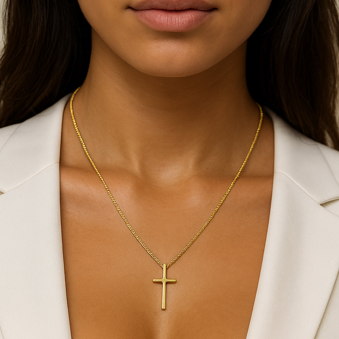 Guld Kors Halskæde – Mode & Stil