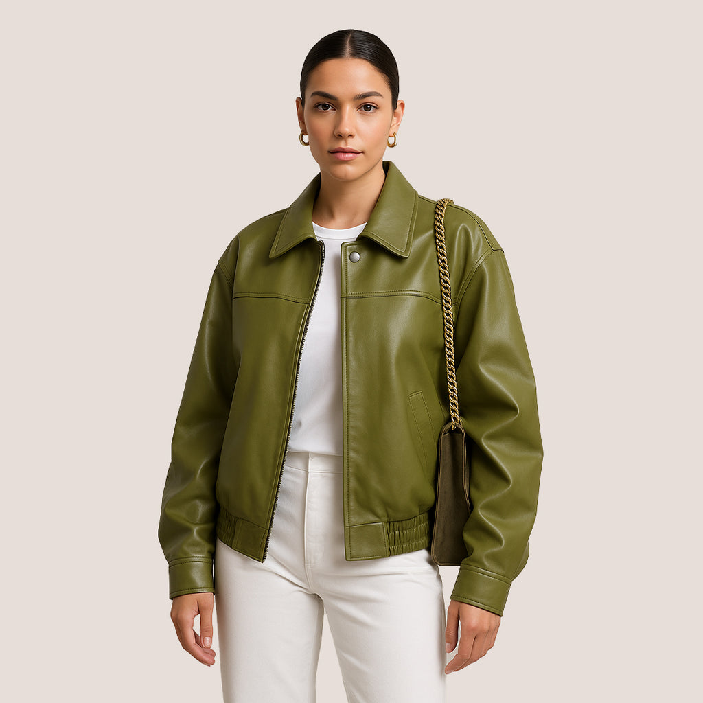 Rikke™ | Urban Grøn Oversized Jakke