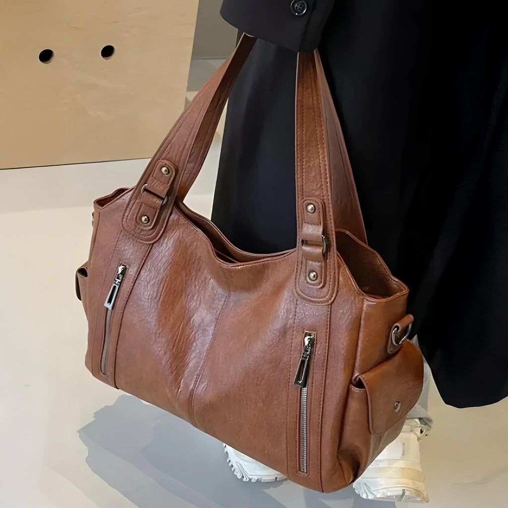 Maja™ | Skuldertaske Cognac