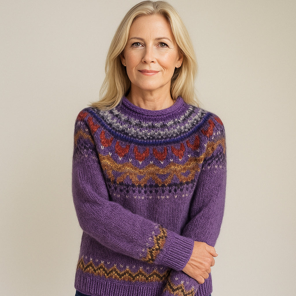 Valhildur™ | Elegant Vintage Sweater Lilla