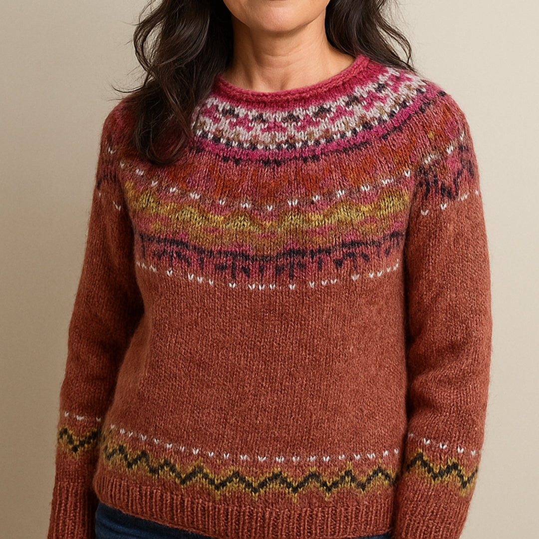 Vasilia™ | Elegant Vintage Sweater Rød