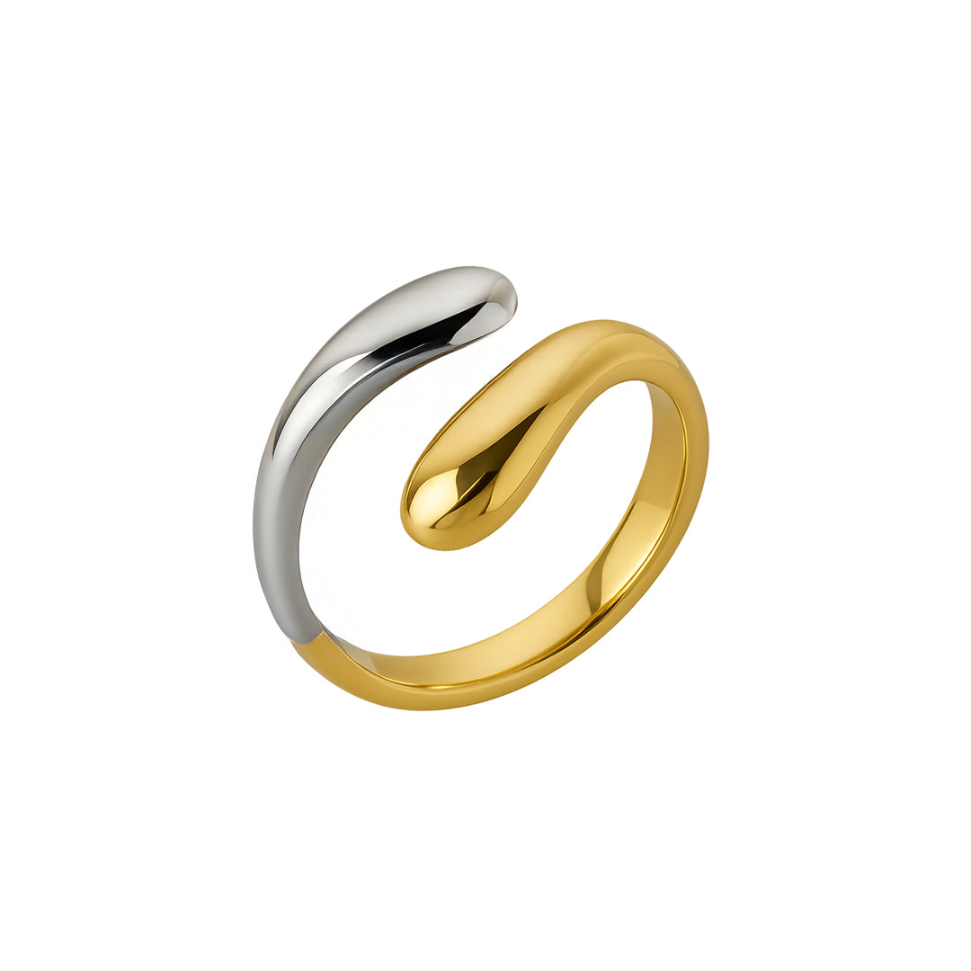 Disa Dråbe Ring Guld-Sølv