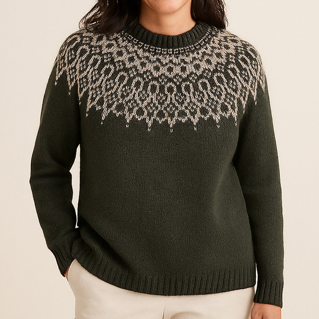 Vaka™ | Elegant Vintage Sweater Grøn