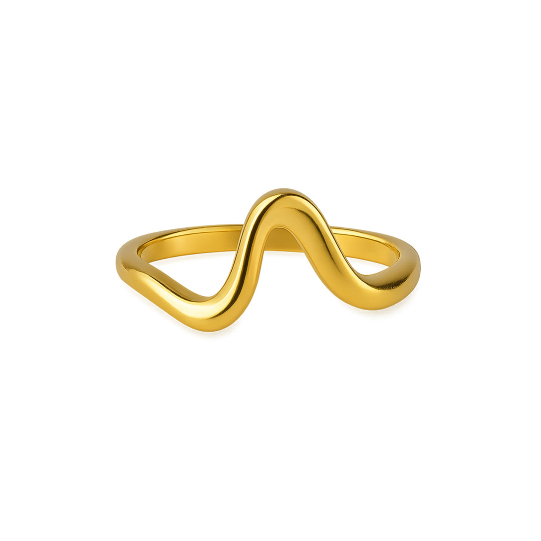 Siv Wave Ring Guld