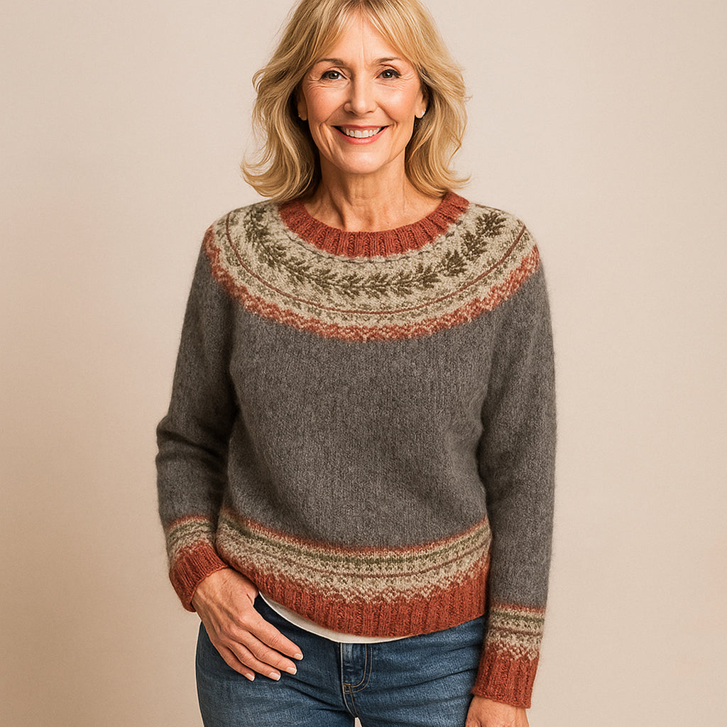 Vera™ | Elegant Vintage Sweater Mørkegrå
