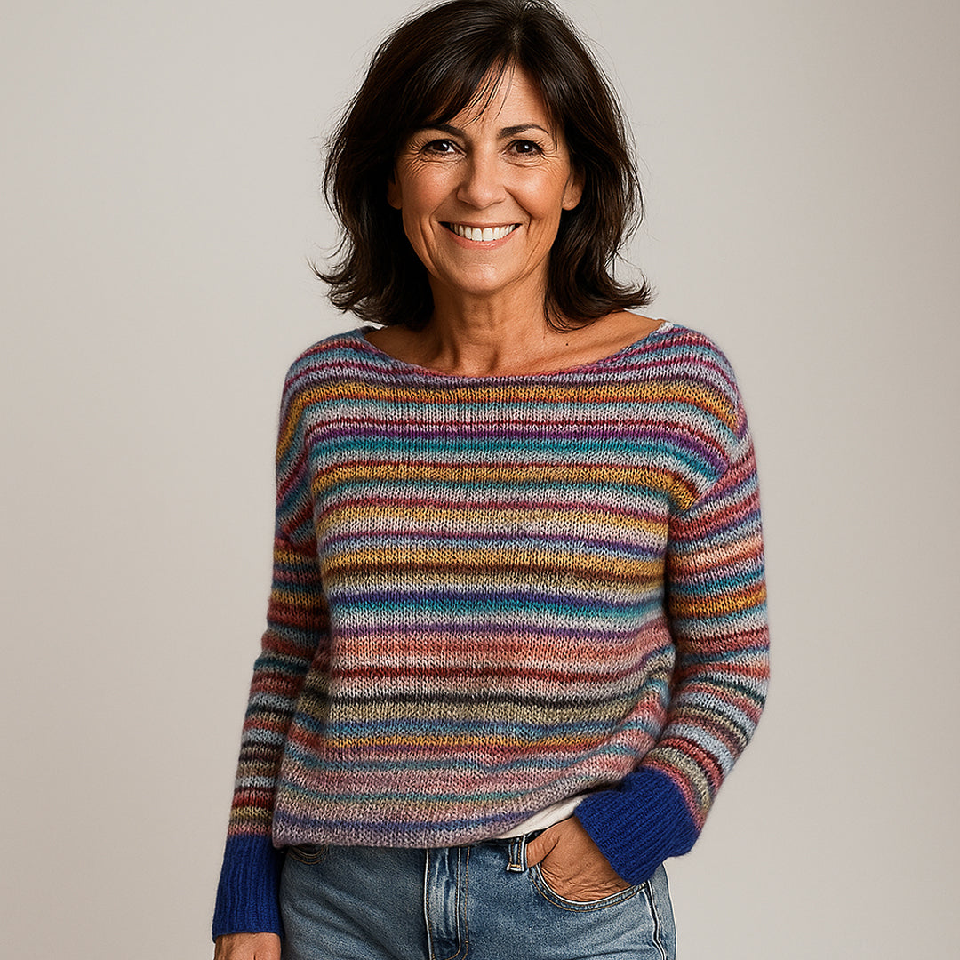 Veronika™ | Elegant Vintage Sweater Multicolor