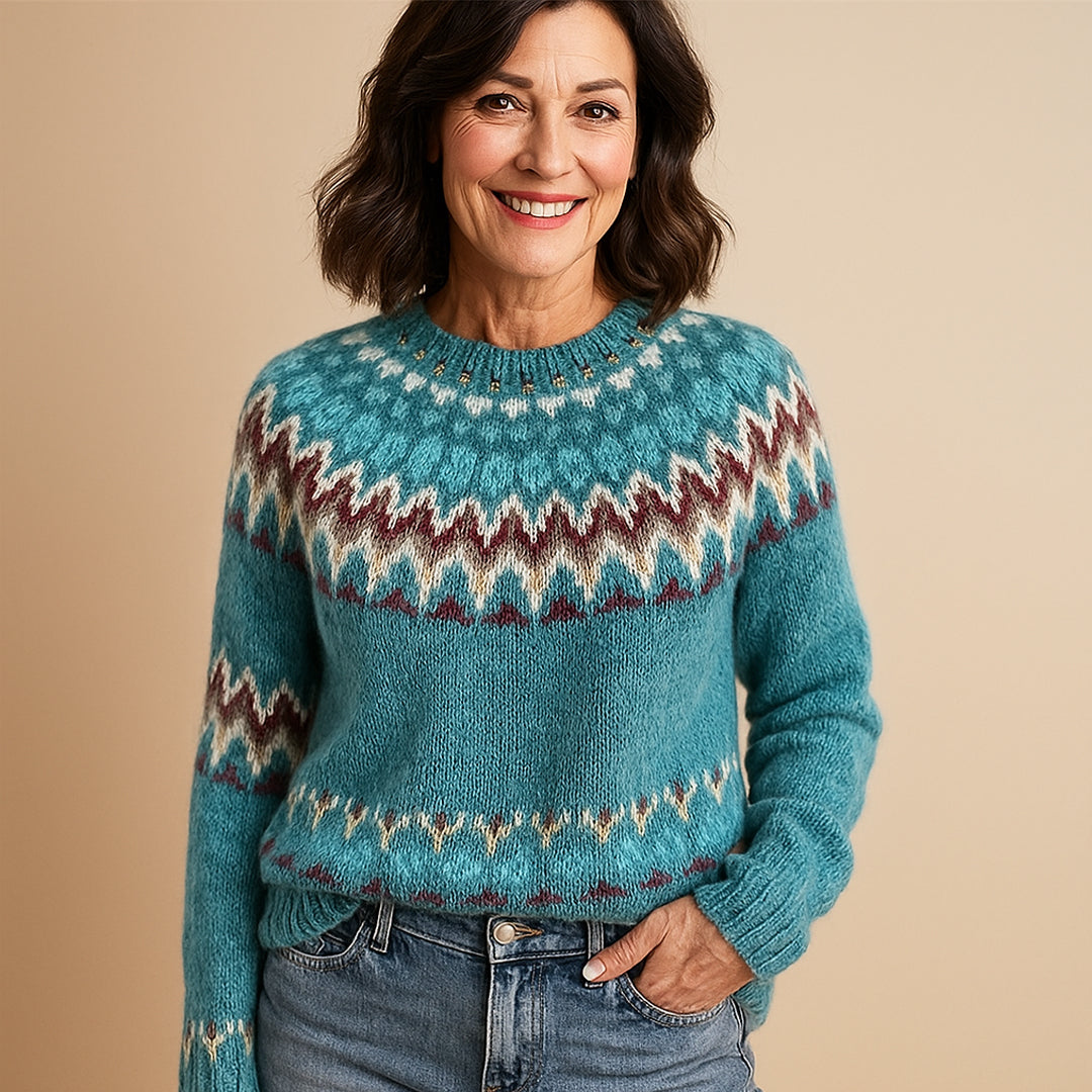 Victoría™ | Elegant Vintage Sweater Turkis