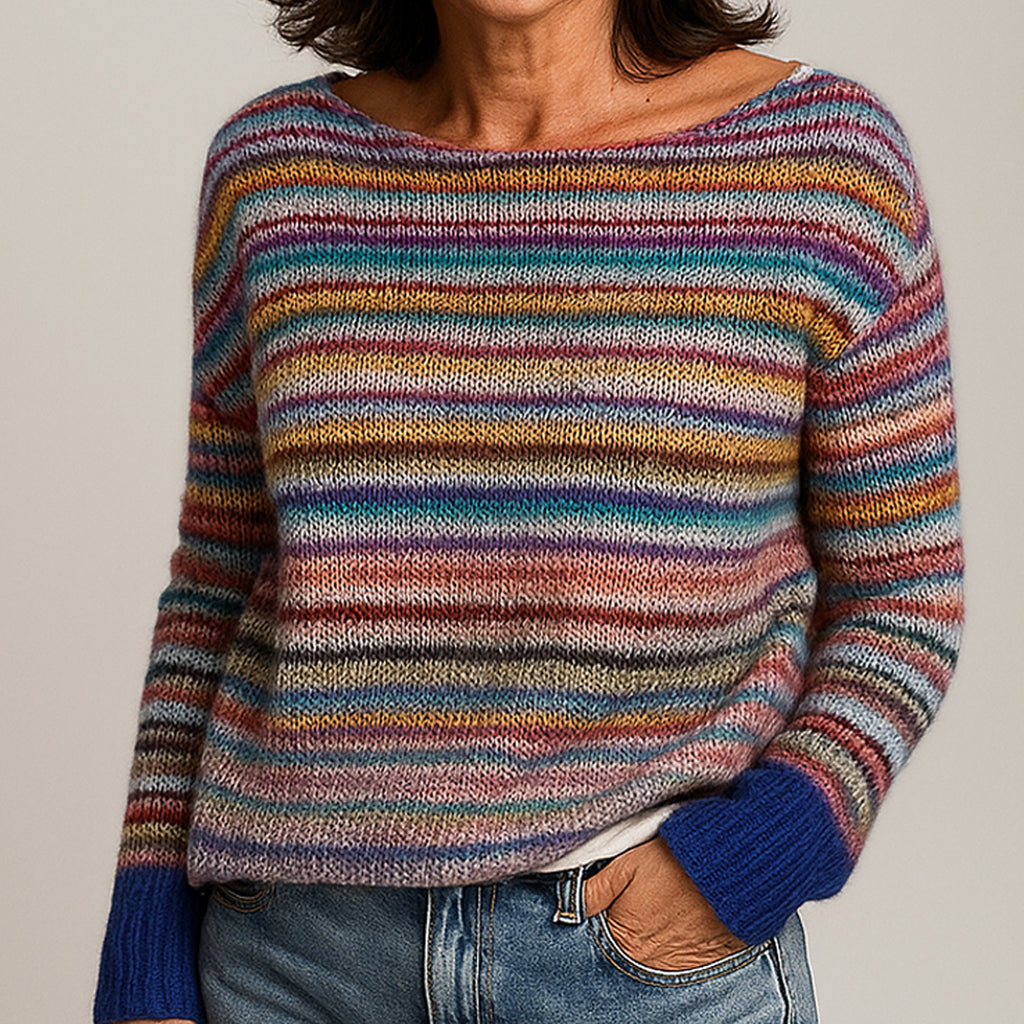 Veronika™ | Elegant Vintage Sweater Multicolor