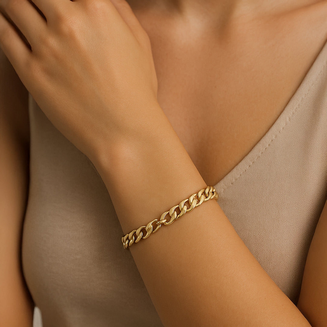 Estate Cubansk Armbånd Guld