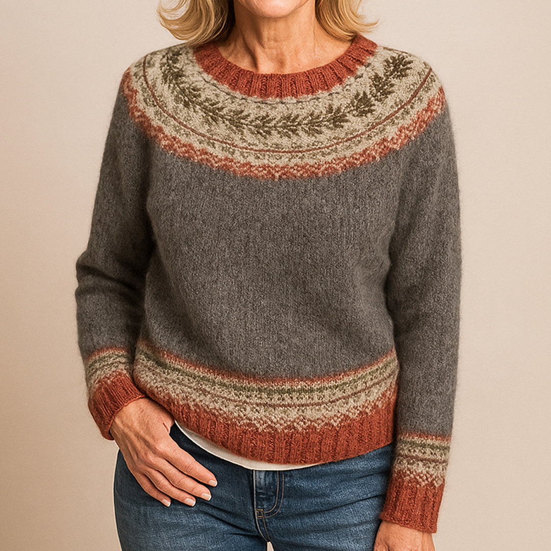 Vera™ | Elegant Vintage Sweater Mørkegrå