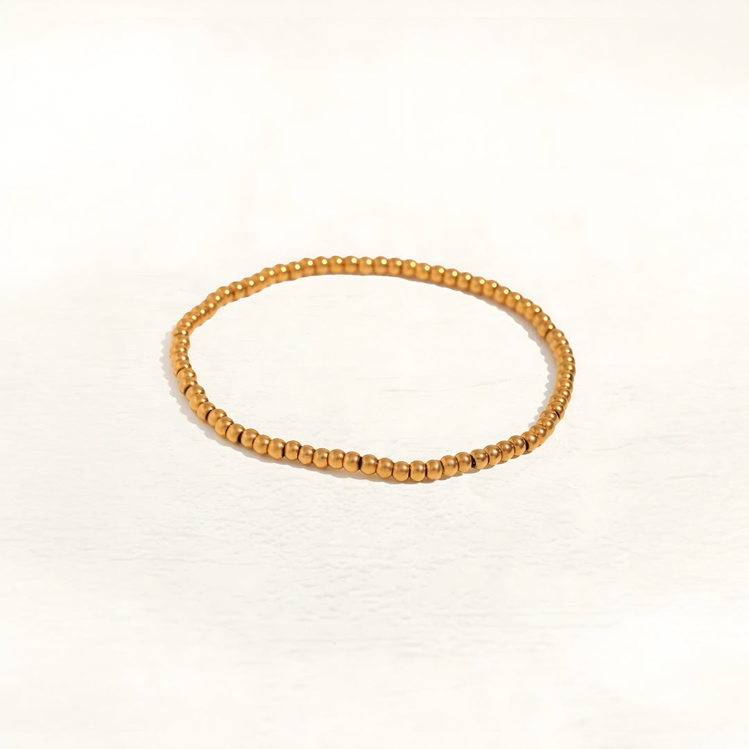 Freya Basic Beads Armbånd Guld 3, 4, 5 Eller 6 Mm