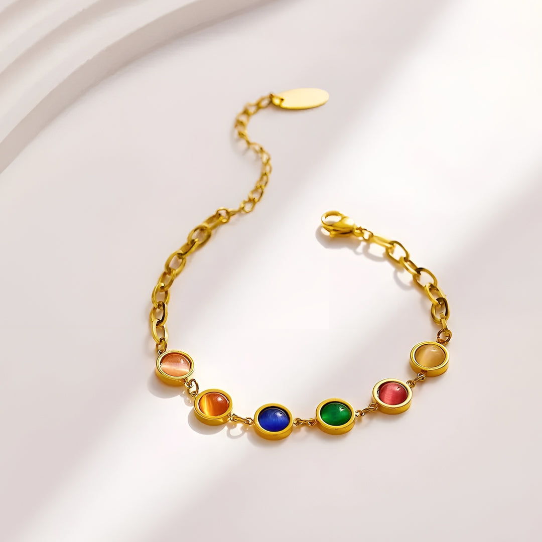 Maisie Armbånd Med Sten, Farvet