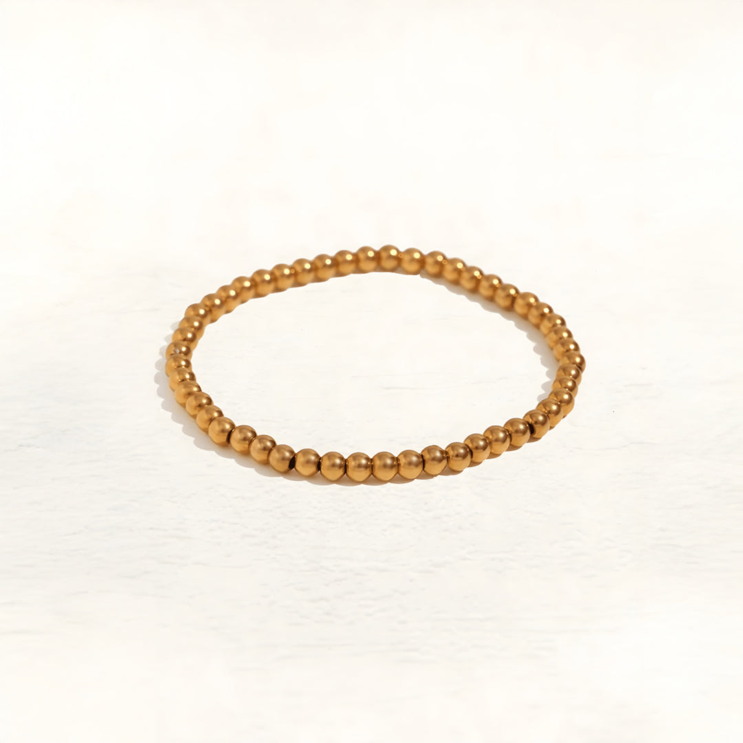 Freya Basic Beads Armbånd Guld 3, 4, 5 Eller 6 Mm