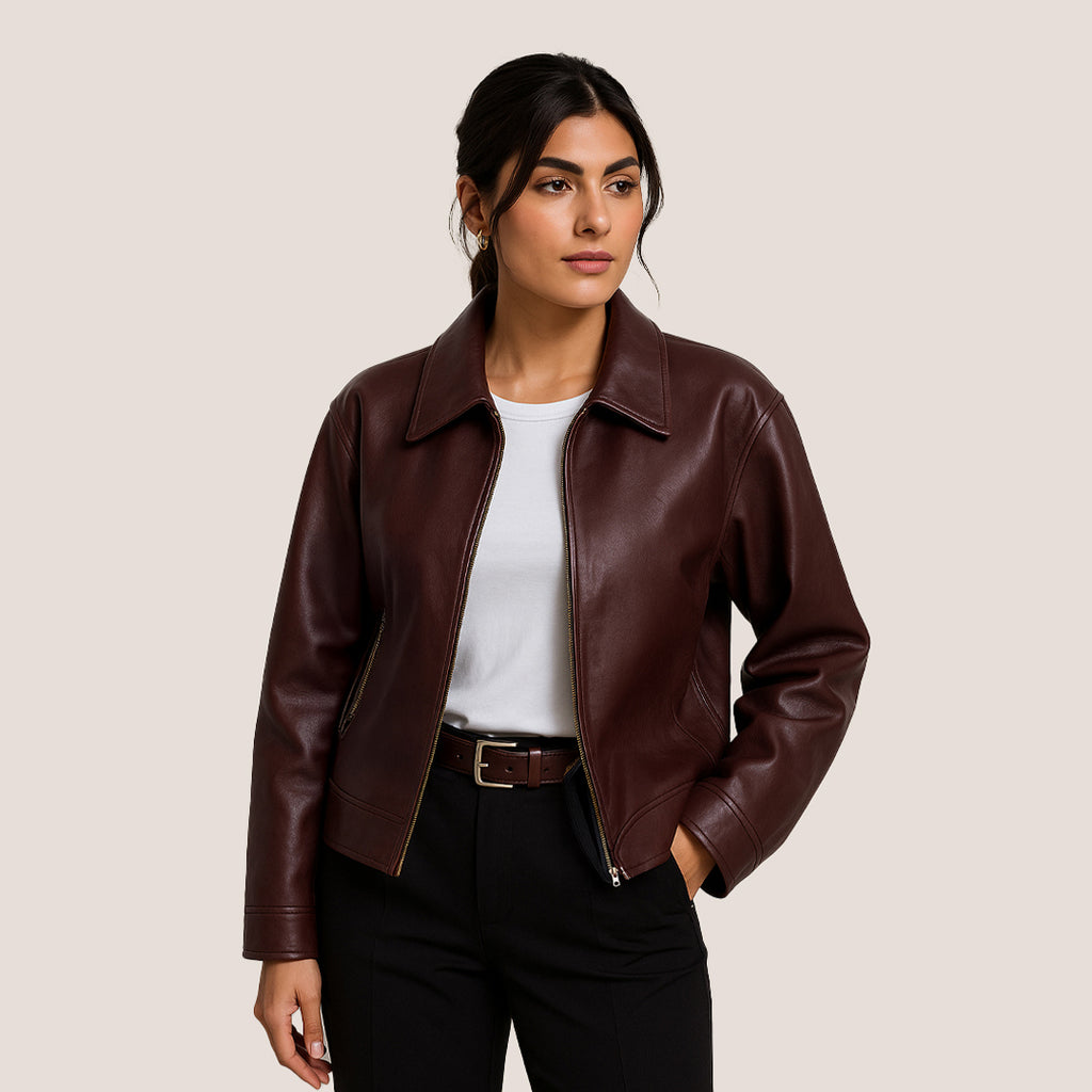 Liv™ | Burgundy Vintage Jakke