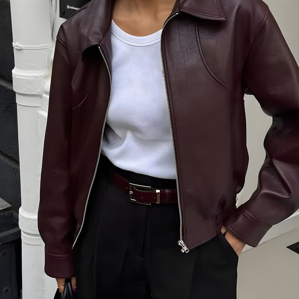 Liv™ | Burgundy Vintage Jakke