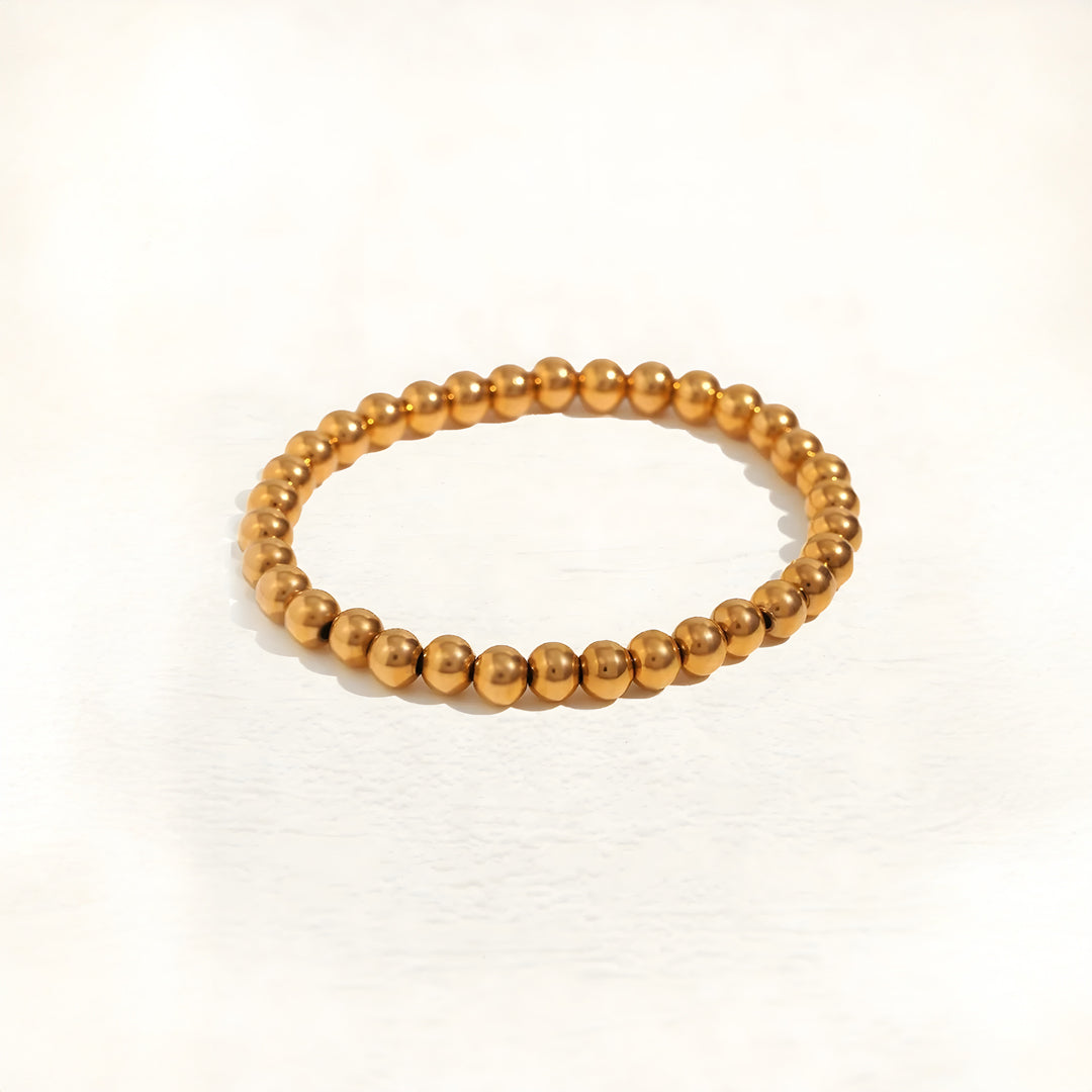 Freya Basic Beads Armbånd Guld 3, 4, 5 Eller 6 Mm