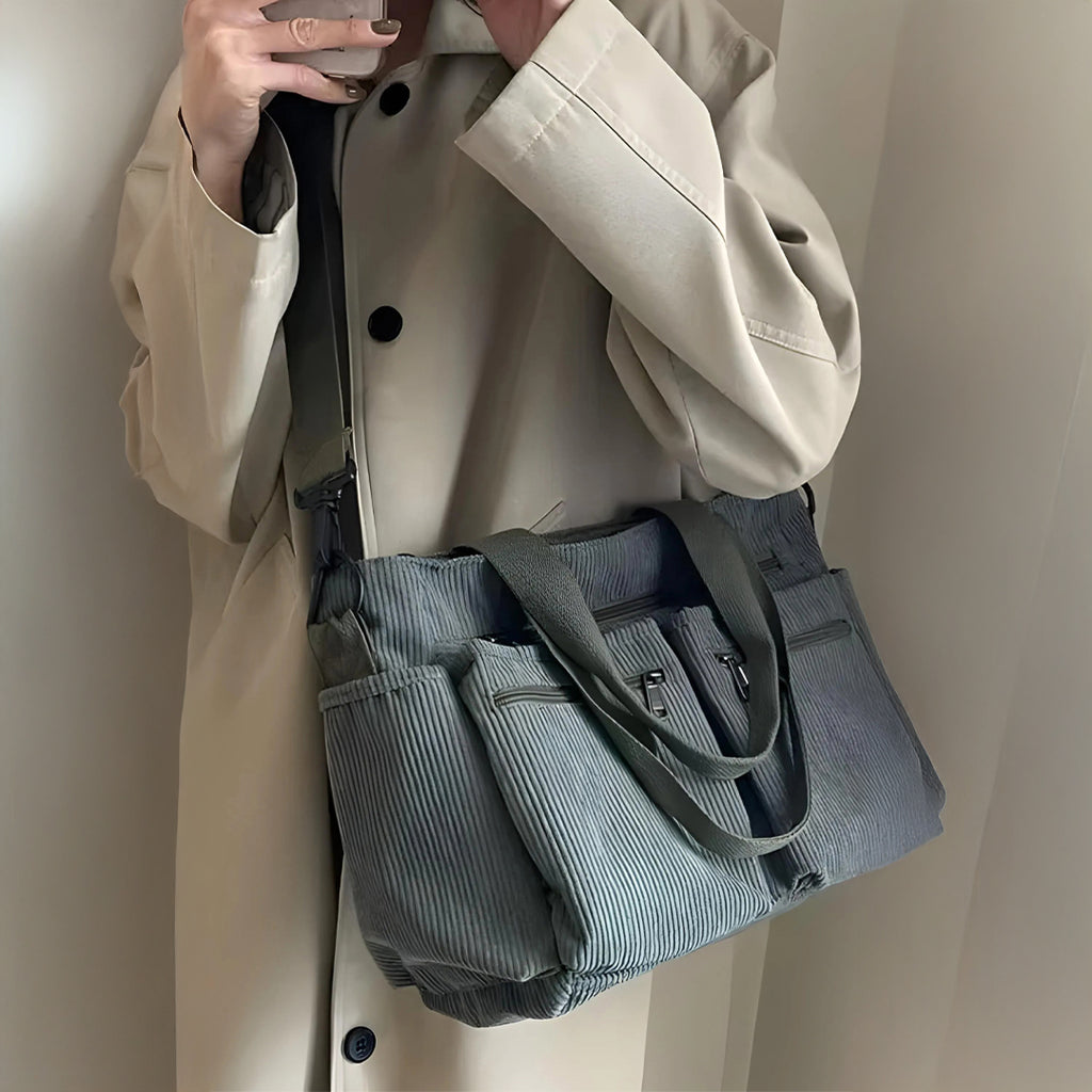 Astera™ | Skuldertaske Double Zip Grøn