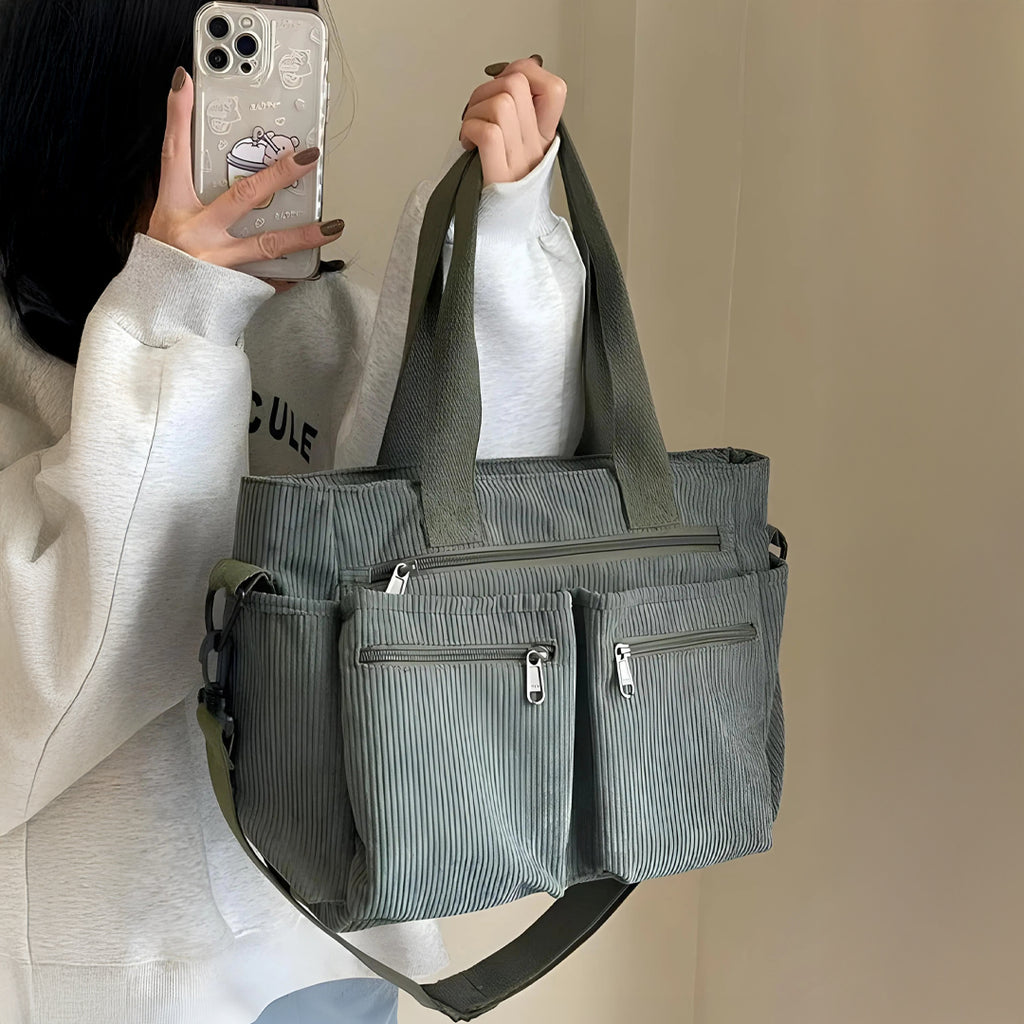 Astera™ | Skuldertaske Double Zip Grøn