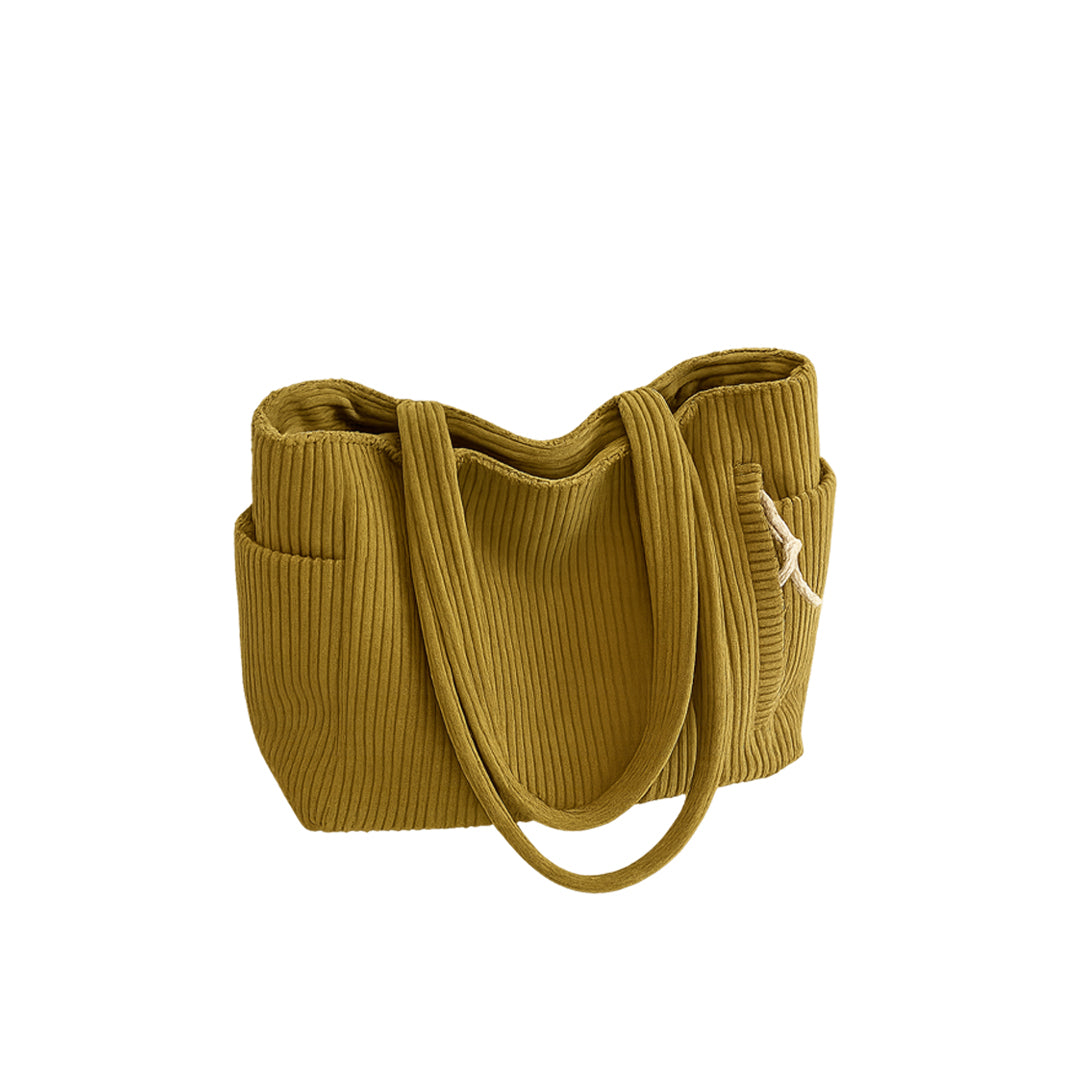 Kelby™ | Ribbet Mønster Sennepsgul