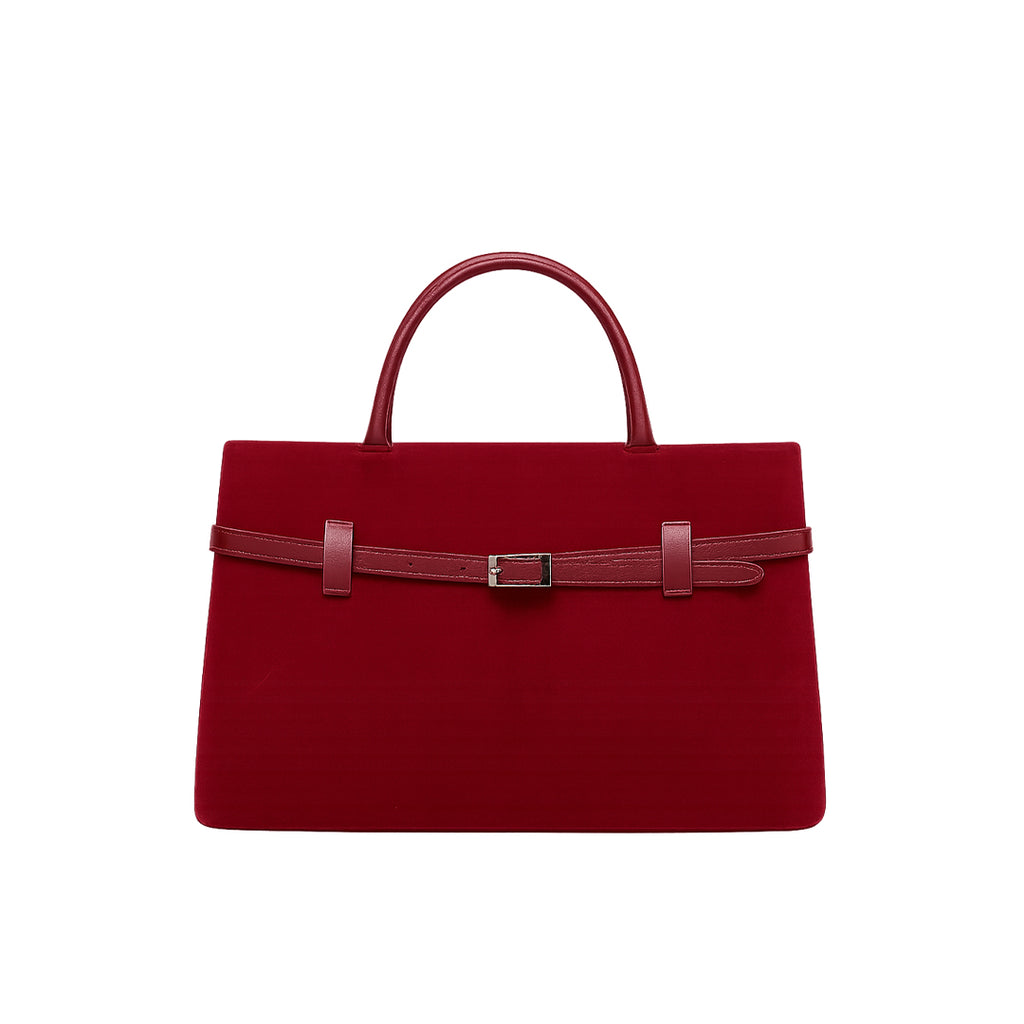 Agnes™ | Suede Taske Rød