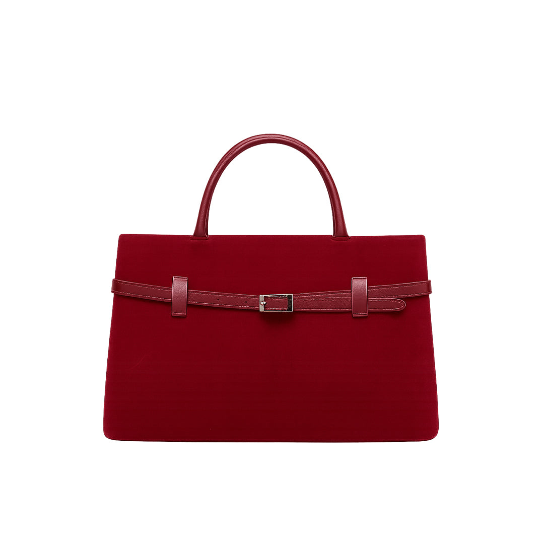 Agnes™ | Suede Taske Rød