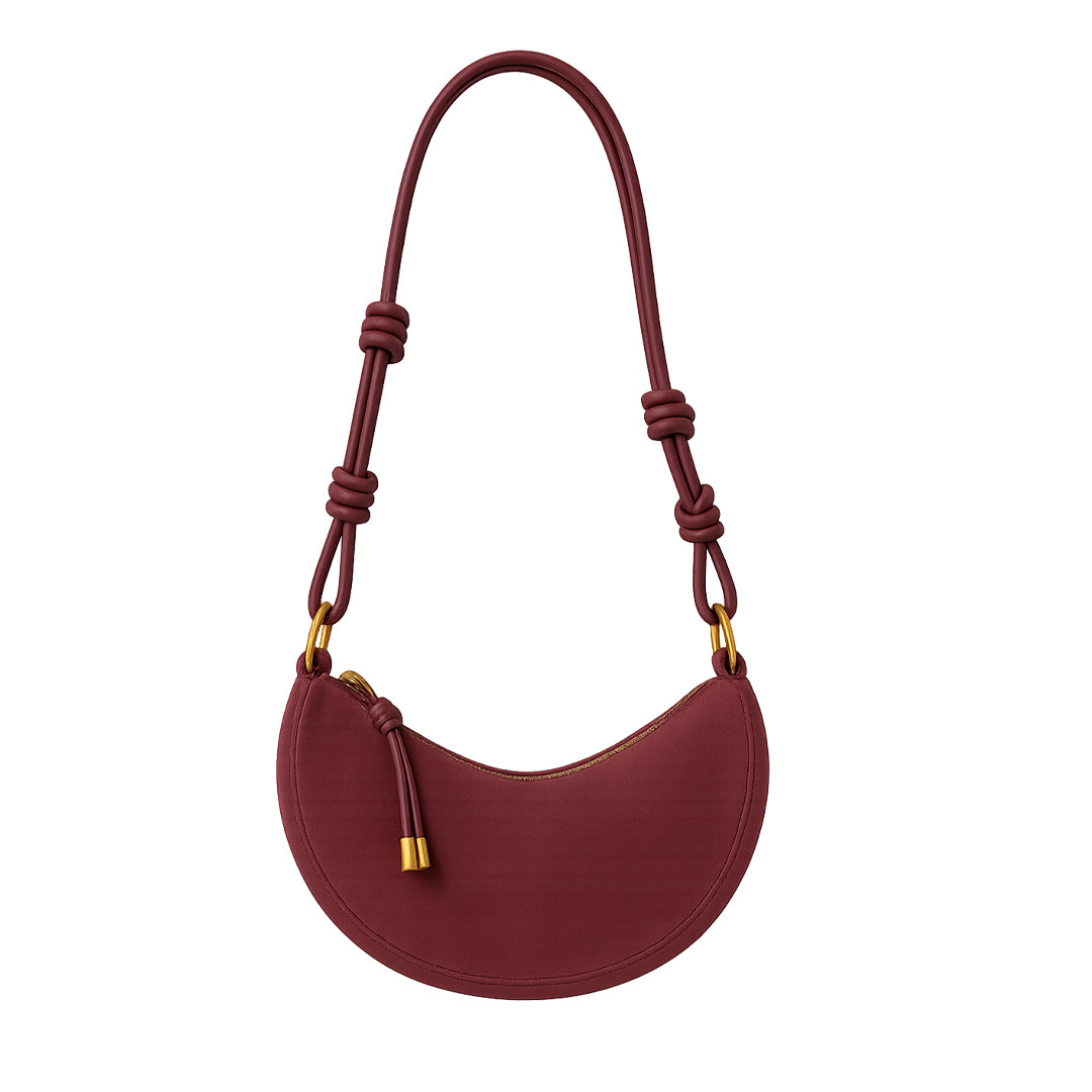 Alma™ | Suede Skuldertaske Vinrød