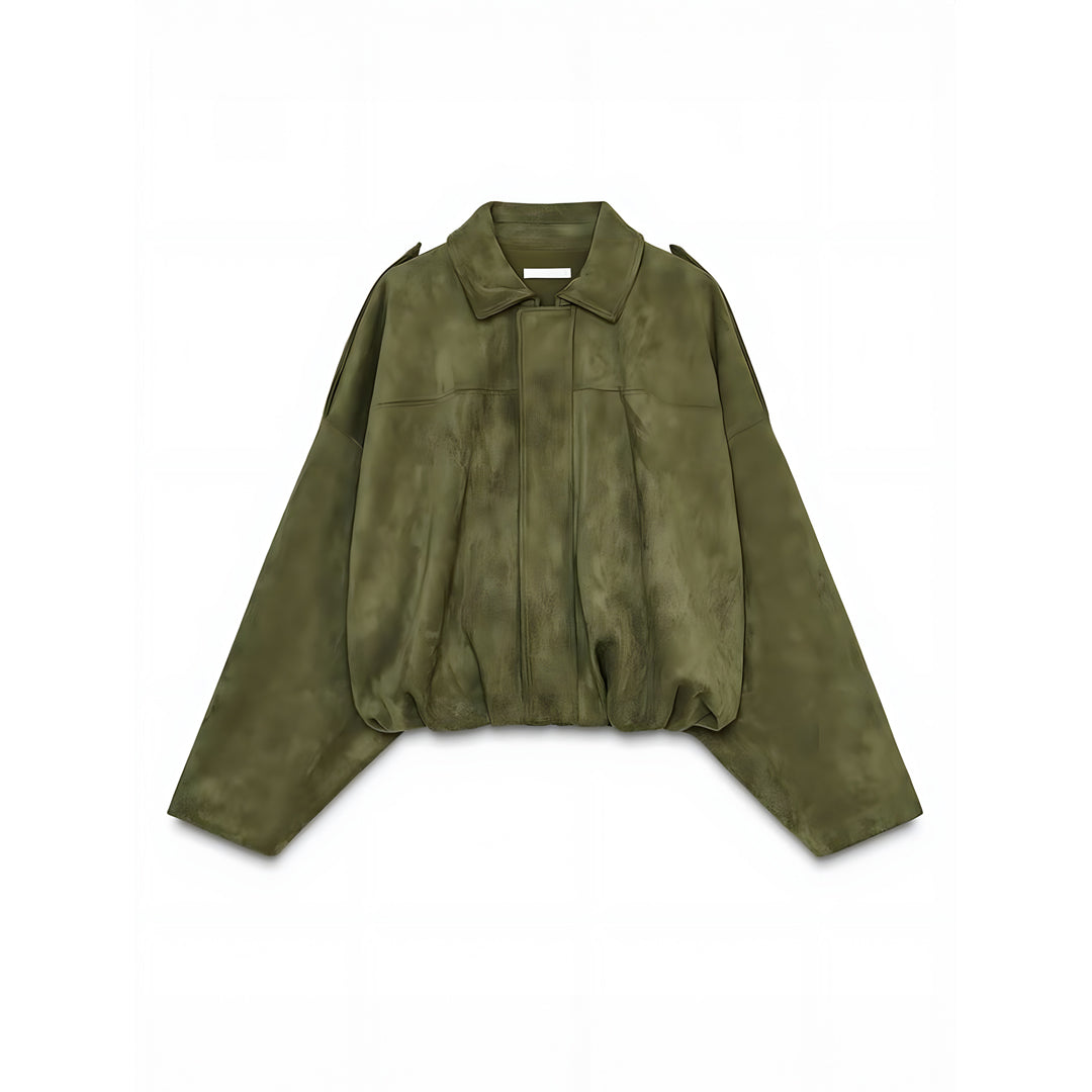 Selina™ | Luksus Bomberjakke I Ruskind