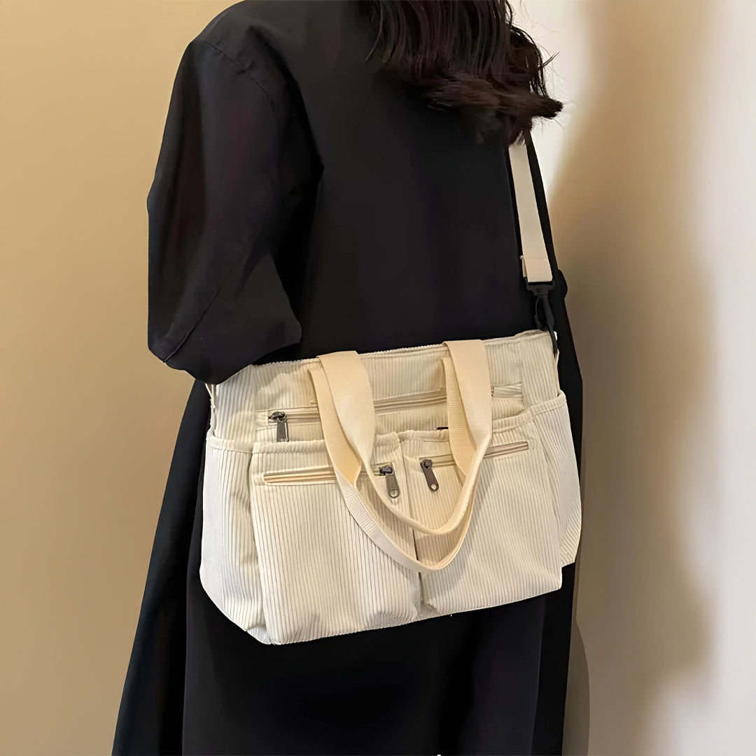 Astera™ | Skuldertaske Double Zip Hvid