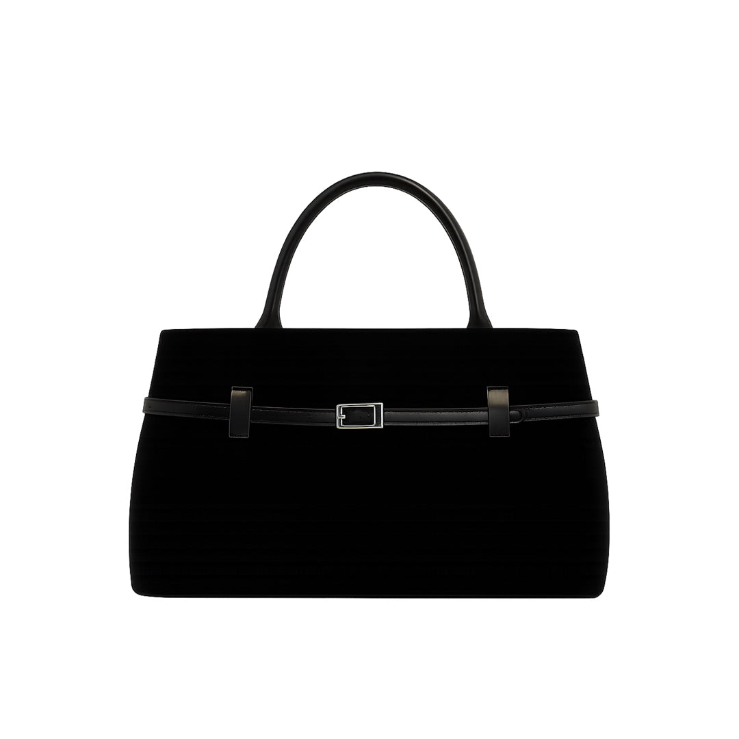 Agnes™ | Suede Taske Sort