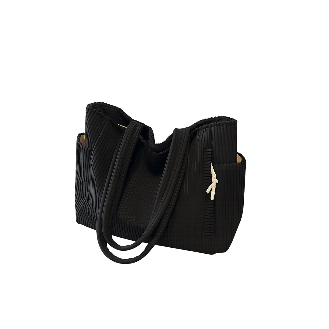 Kelby™ | Ribbet Mønster Sort